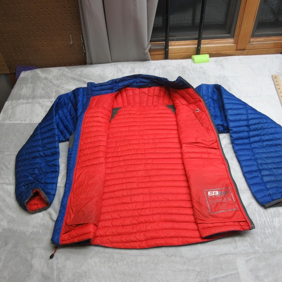 Eddie Bauer Down Jacket Mens Medium? Blue 800 Fill Insulated Puffer First Ascent - Picture 3 of 14